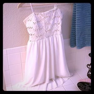 City Triangles Cream Sleeveless High Low Dress